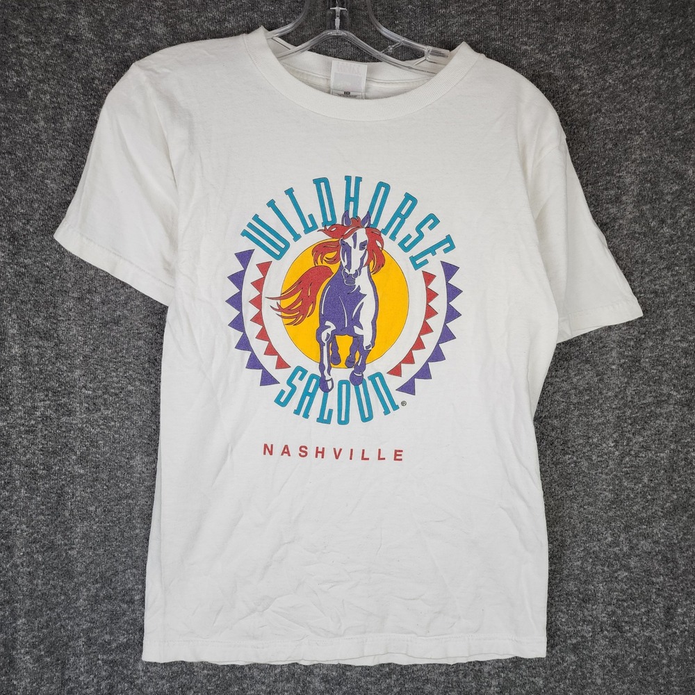 Fruit‎ of the Loom Wildhorse Saloon Nashville T-Shirt Small White Graphic Tee
